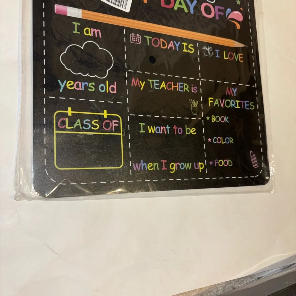 First Day of School Chalkboard Sign Back to school NWT